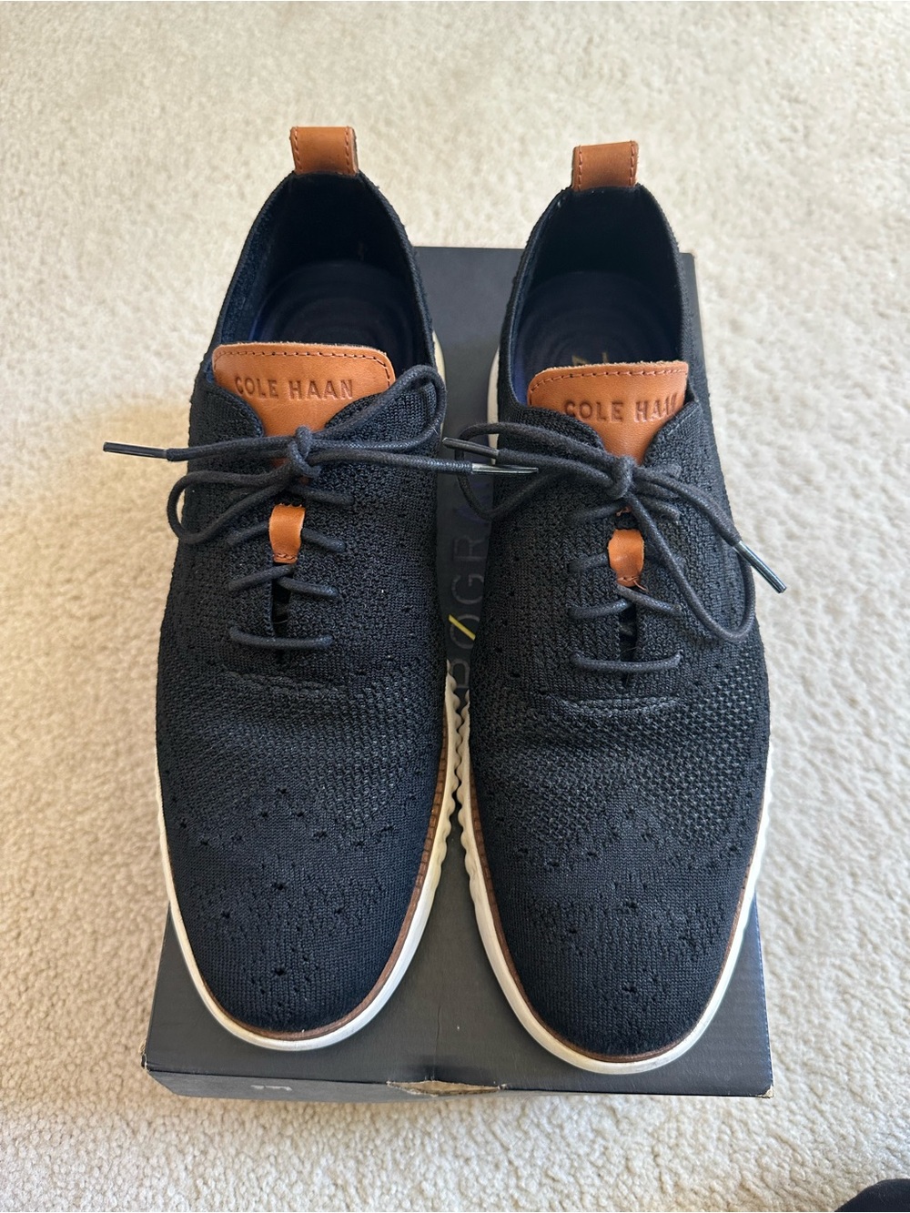 Cole Haan 2.Zerogrand Stitchlite Men’s Size 9 Black Knit Shoes